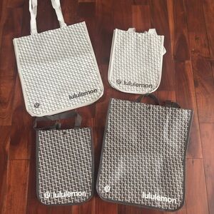 Limited Edition Lululemon Shopping Tote Set 2 Large 2 small